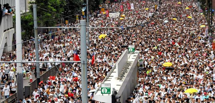Manifestation à Hong-Kong