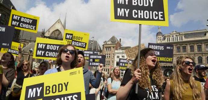 Manifestation pour le droit à l'avortement