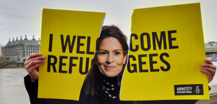 Pancarte I welcome refugees