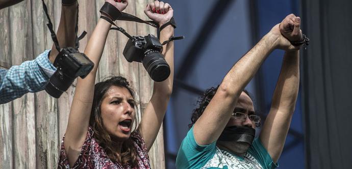 Manifestants en Égypte