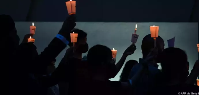 Manifestation à la bougie