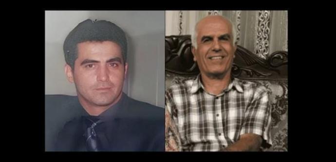 Montage de deux photos côte à côte : à gauche, un homme portant un costume sombre et une cravate, posant pour un portrait formel ; à droite, un homme plus âgé, souriant, vêtu d’une chemise à carreaux, assis sur un canapé avec un fond de rideaux décoratifs. 