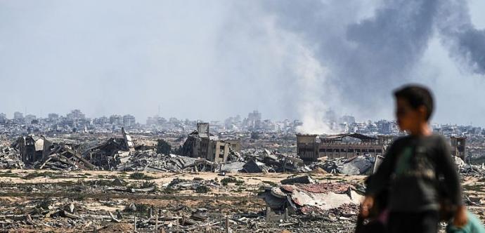 La ville de Gaza détruite
