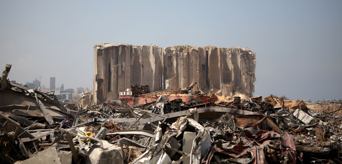 Le port de Beyrouth après l'explosion