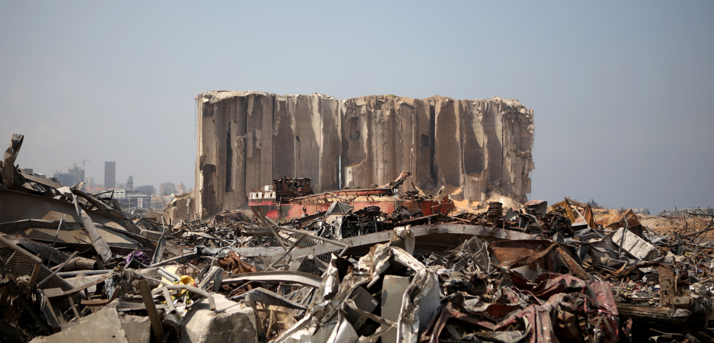 Le port de Beyrouth après l'explosion 