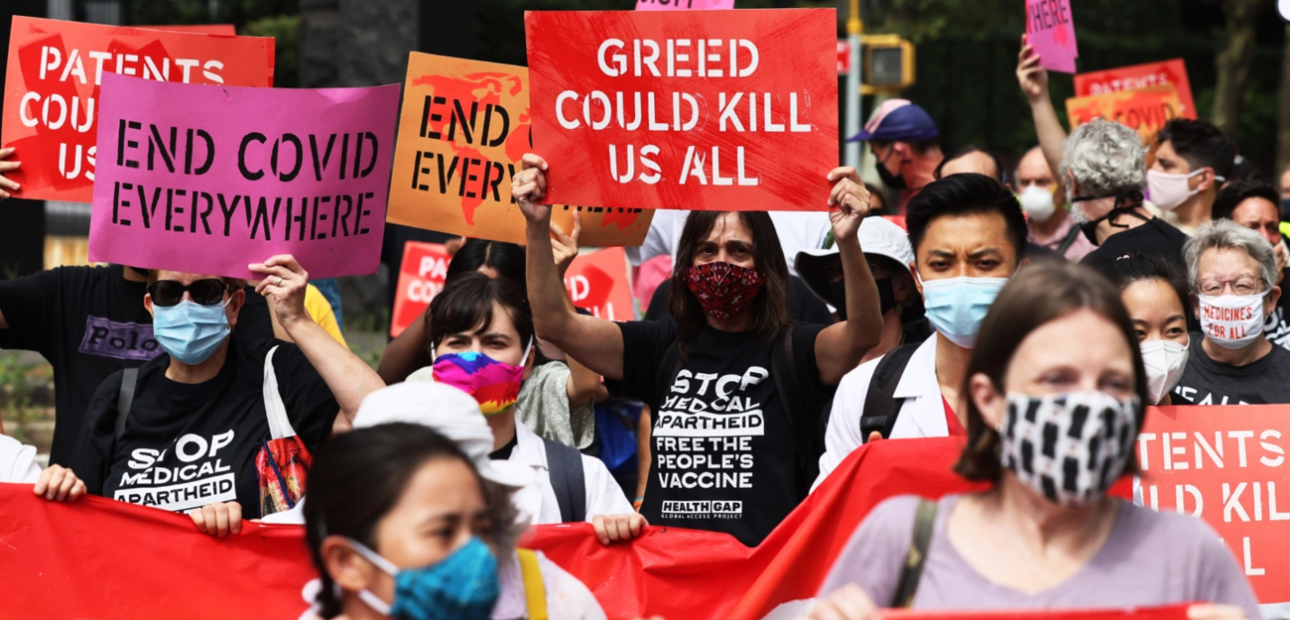 Manif accès vaccin