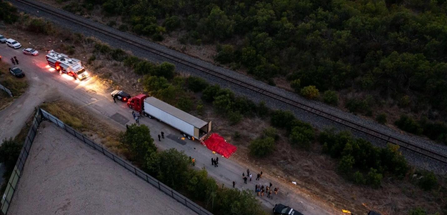 camion texas migrants