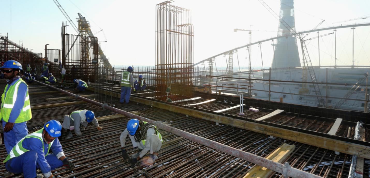 Travailleurs sur les chantiers de la coupe du monde au Qatar