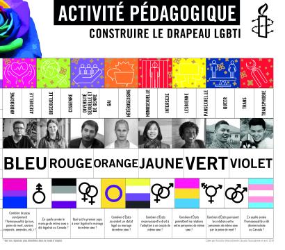 Activité pédagogique : reconstituer le drapeau LGBTI