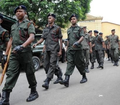 Soldats au Sri Lanka