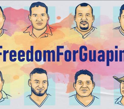 José Daniel Márquez, Kelvin Alejandro Romero, José Abelino Cedillo, Porfirio Sorto Cedillo, Ewer Alexander Cedillo, Orbin Nahún Hernández, Arnol Javier Alemán et Jeremías Martínez Díaz - connus comme « Les huit défenseurs de Guapinol »
