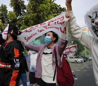 Manifestation au Myanmar