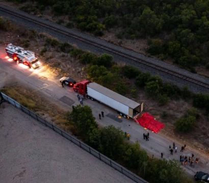 camion texas migrants