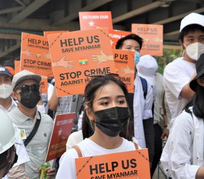 Manifestation pour le Myanmar