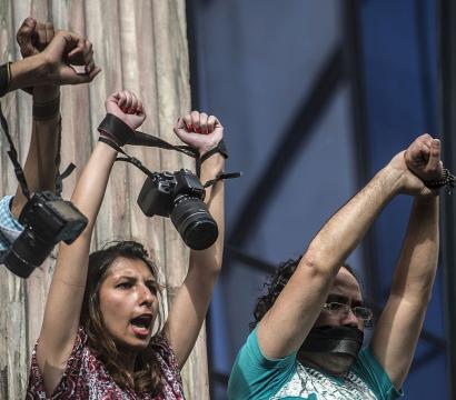 Manifestants en Égypte