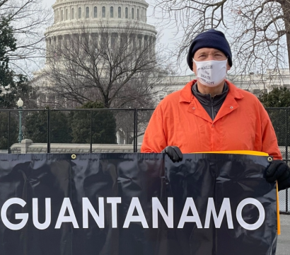 Manifestants demandant la fermeture de Guantanamo