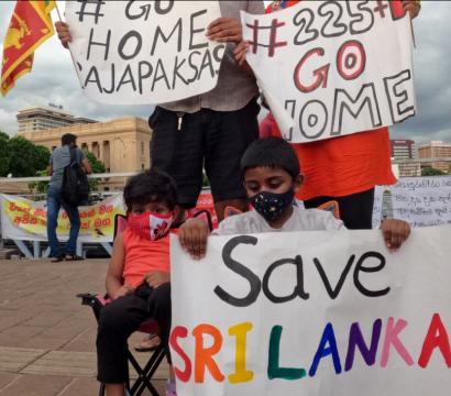 manifestation au Sri lanka 