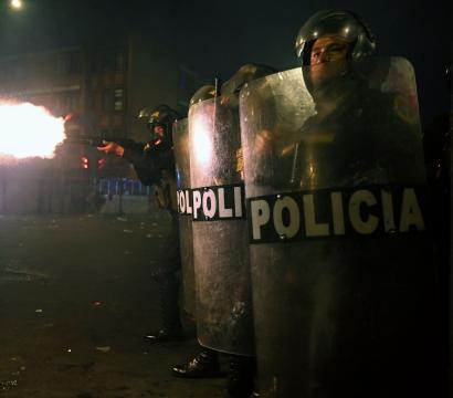 Affrontement police / manifestants 