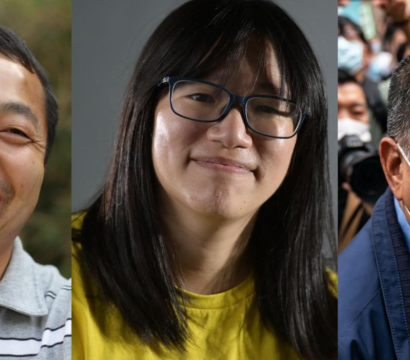 Ding Jiaxi, Chow Hang-tung et Jimmy Lai